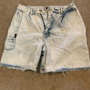 Vintage Paris Sport Club light-wash denim Shorts